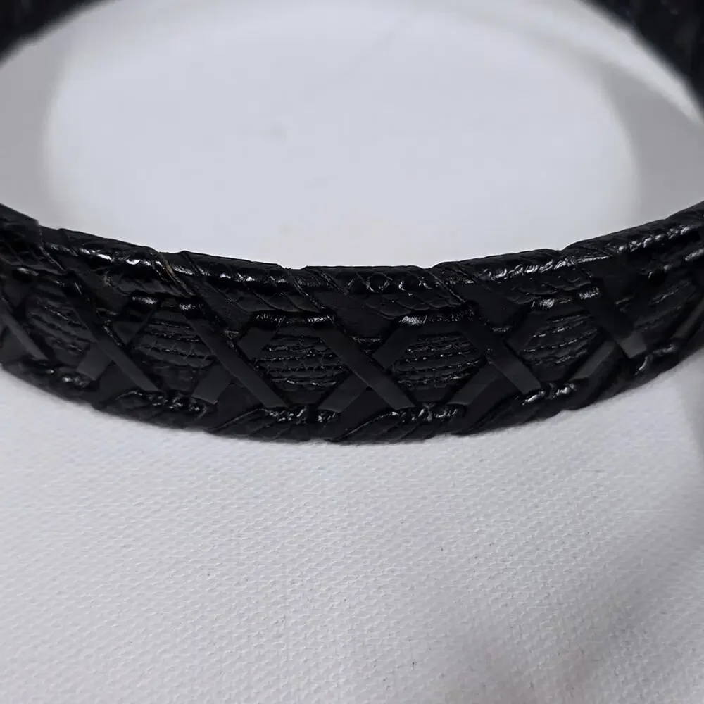 Torino Leather Company Italy‎ & USA Lizard Leather Braided Belt 36